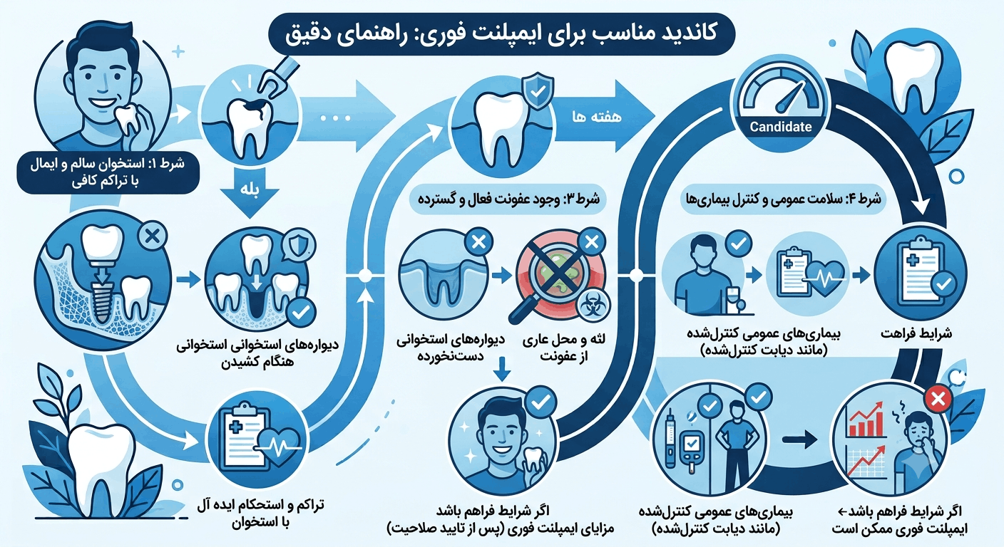 چه افرادی کاندید مناسبی برای ایمپلنت فوری هستند؟
